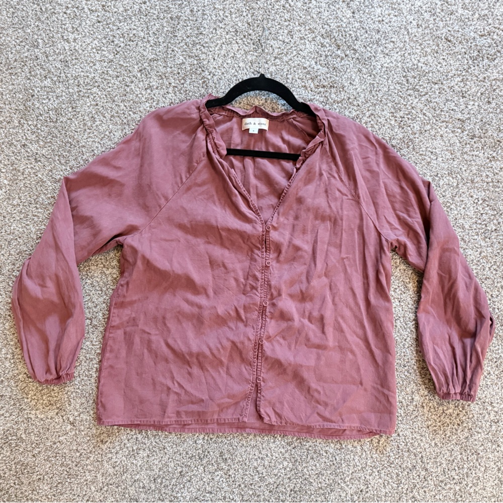 Cloth & Stone mauve Long Sleeve Blouse